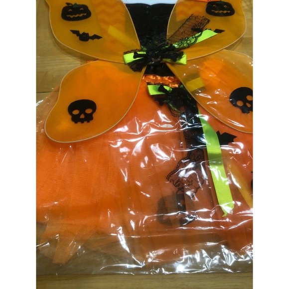 Halloween Fairy Costume Girls Tutu Butterfly Set Wings Ages 5 + Dress Up NWT - Picture 3 of 9